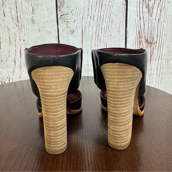 Black Leather Women's Mules - Picture 12 of 14